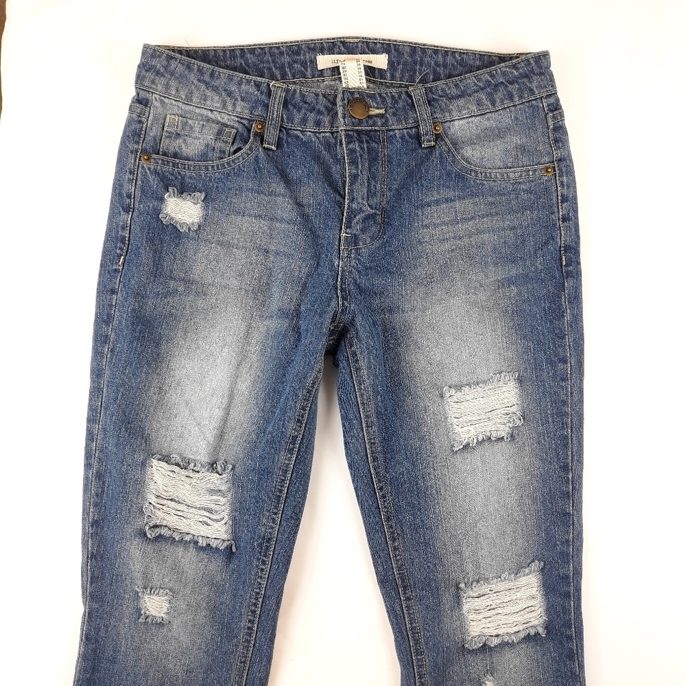 Life in Progress Distressed Skinny Boyfriend Jeans